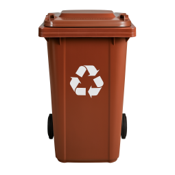 Contenitor de gunoi de 240L de culoare marron cu protecție UV