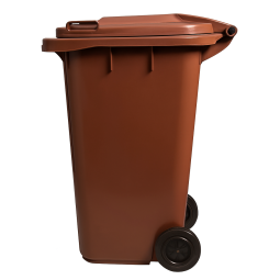 Contenitor de gunoi de 240L de culoare marron cu protecție UV