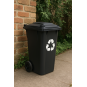 Container de gunoi cu roți 240L în culoarea neagră