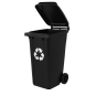 Container de gunoi cu roți 240L în culoarea neagră