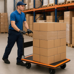 Cărucior platformă de transport depozit STRONG 300 kg