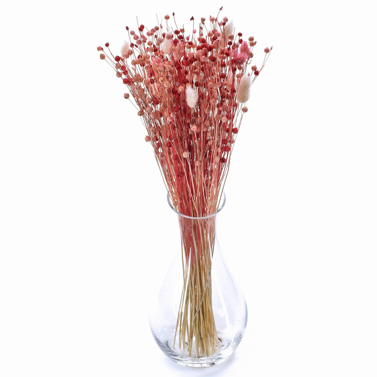 Buchetă uscată din in, phalaris și lagurus – o combinație romantică pentru vaza.