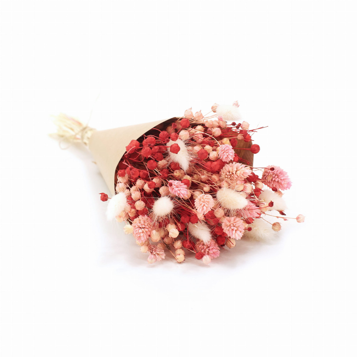 Buchetă uscată din in, phalaris și lagurus – o combinație romantică pentru vaza.