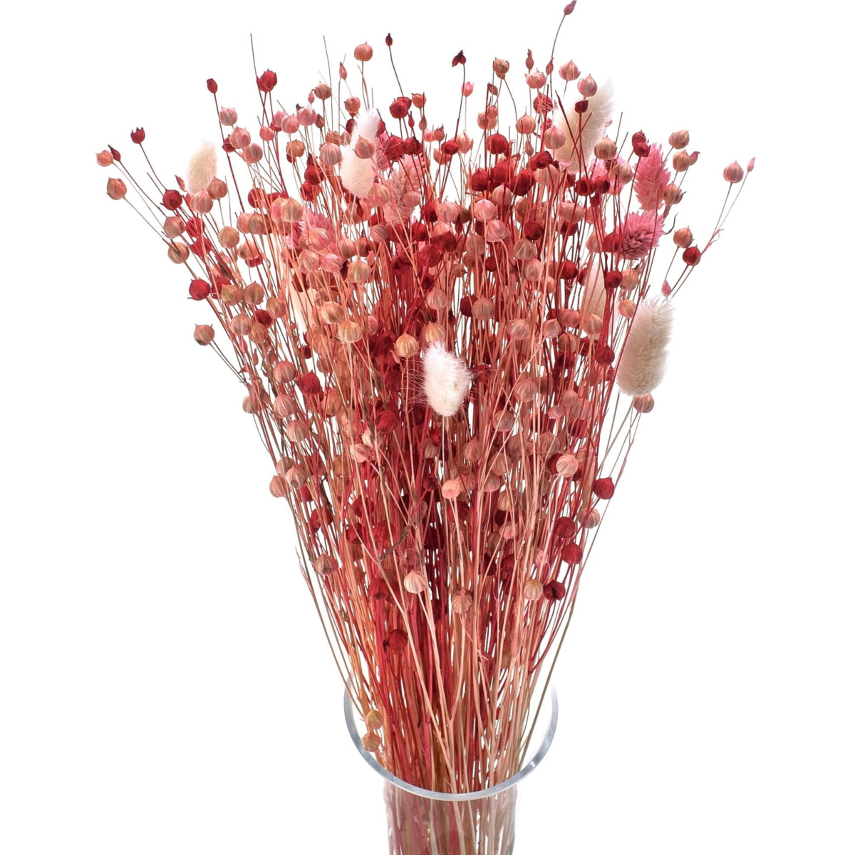 Buchetă uscată din in, phalaris și lagurus – o combinație romantică pentru vaza.