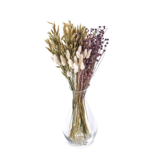 Sada uschaté flori Liliac – in, ovăz, lagurus