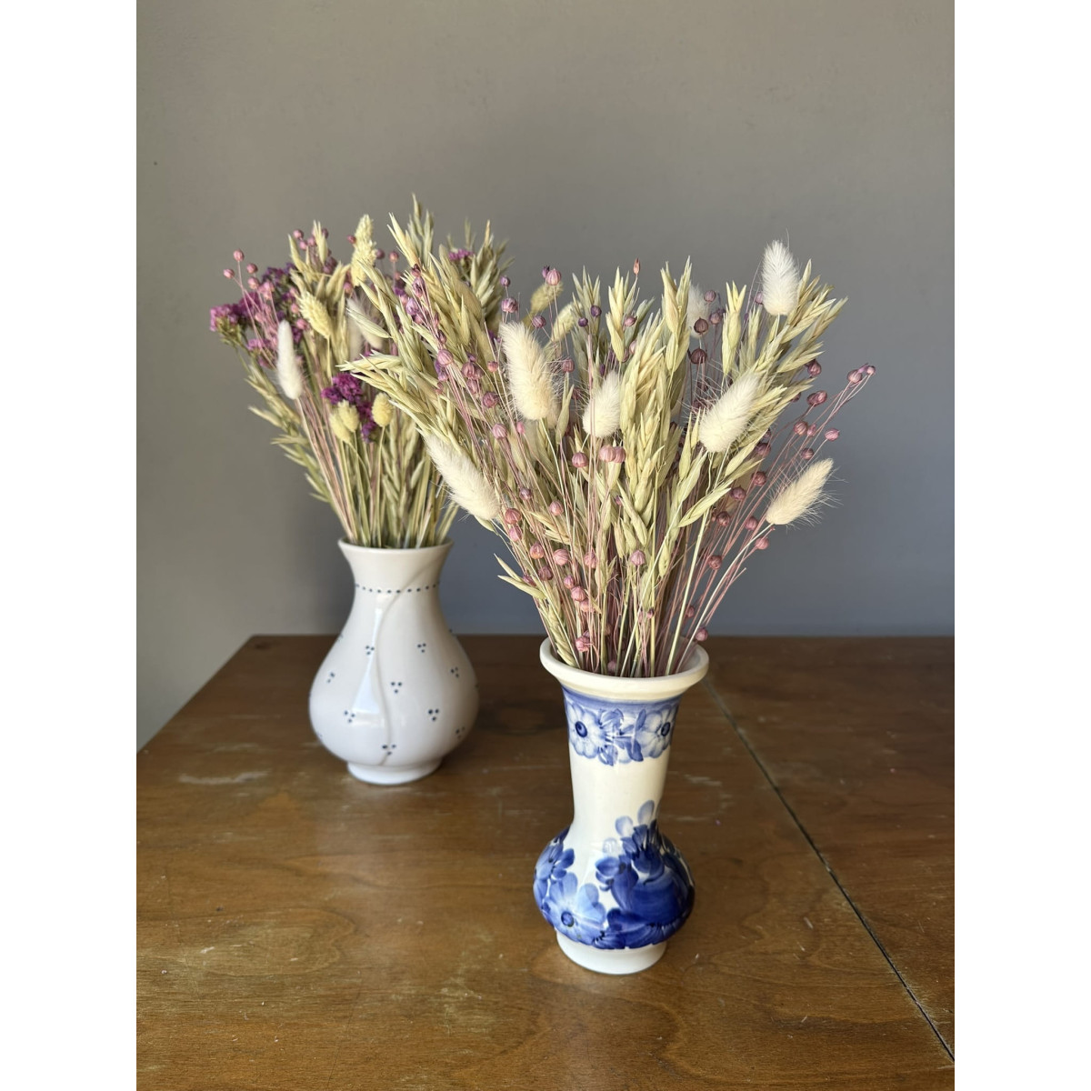 Sada uschaté flori Liliac – in, ovăz, lagurus