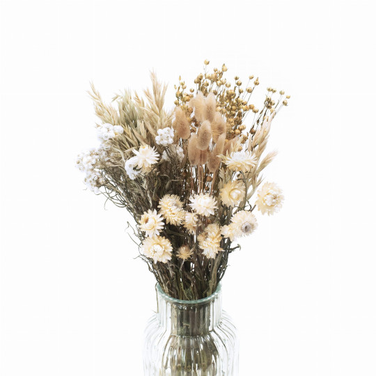 Buchetă de flori uscate Countryside – stânjenel, anafalis, ovăz