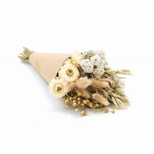Buchetă de flori uscate Countryside – stânjenel, anafalis, ovăz