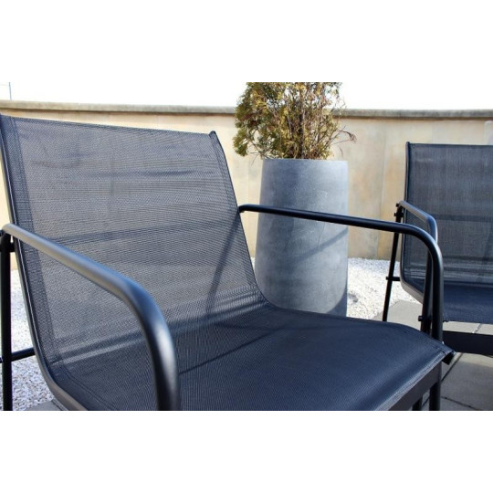 Mobilier de grădină clasic în culoare neagră
