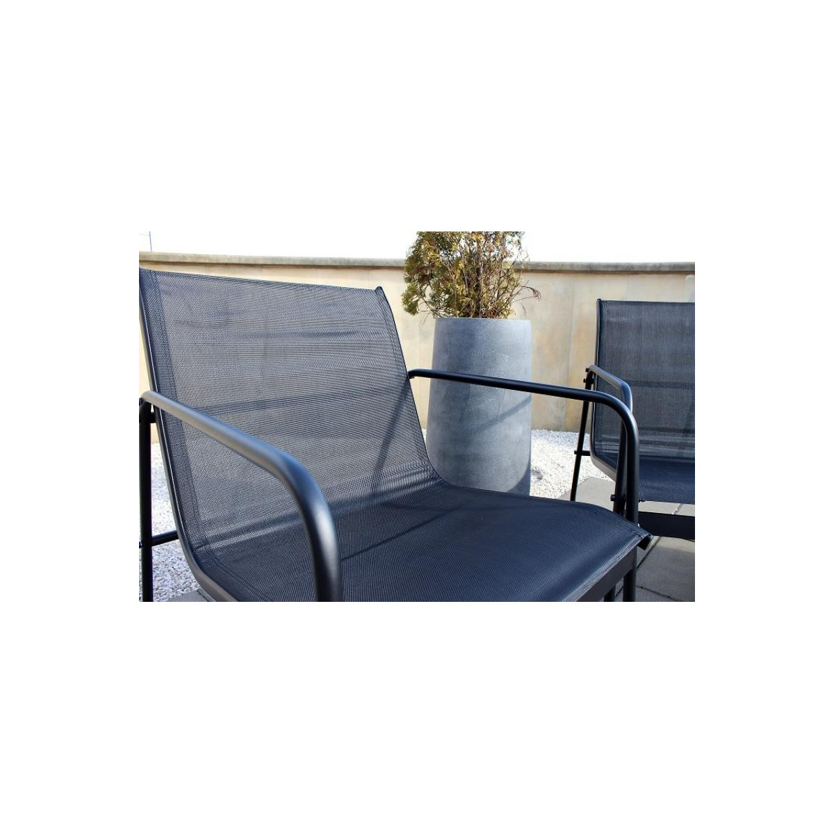 Mobilier de grădină clasic în culoare neagră