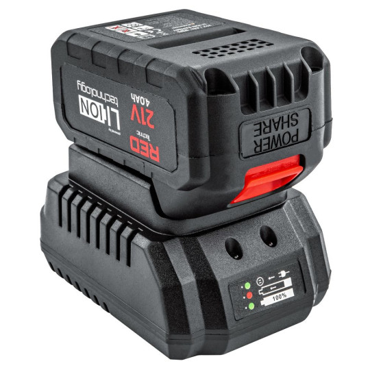 Ferăstrău cu lanț cu acumulator RTPAK0124 | 21V | 12" | 2× 4000 mAh