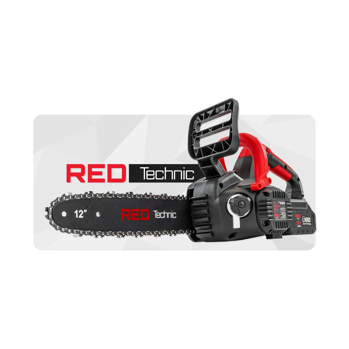 Ferăstrău cu lanț cu acumulator RTPAK0124 | 21V | 12" | 2× 4000 mAh