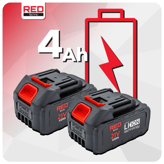 Ferăstrău cu lanț cu acumulator RTPAK0124 | 21V | 12" | 2× 4000 mAh