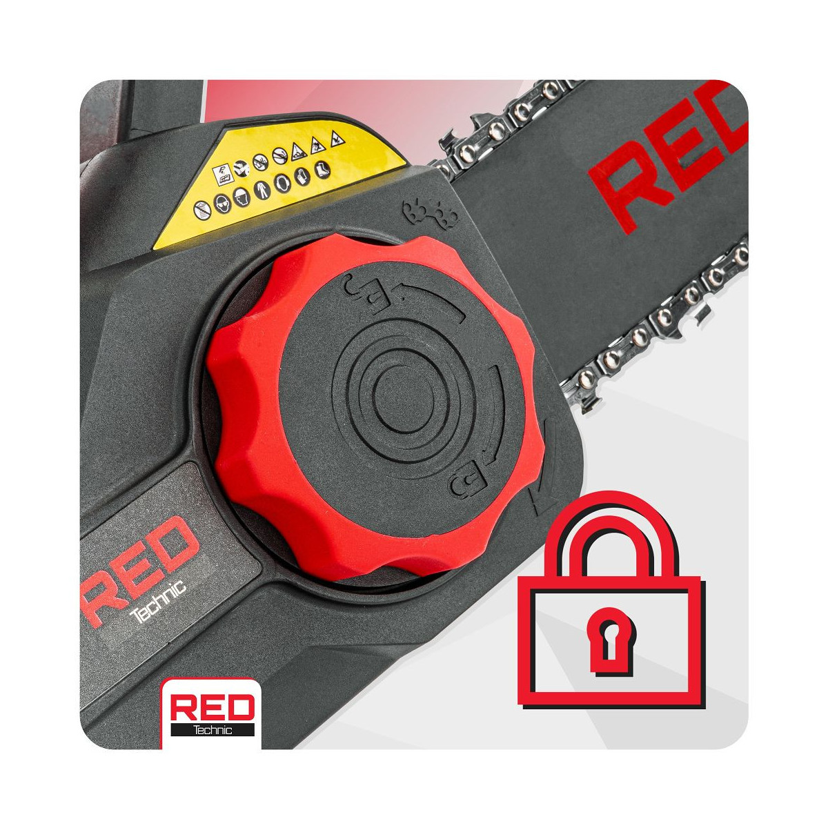 Ferăstrău cu lanț cu acumulator RTPAK0124 | 21V | 12" | 2× 4000 mAh