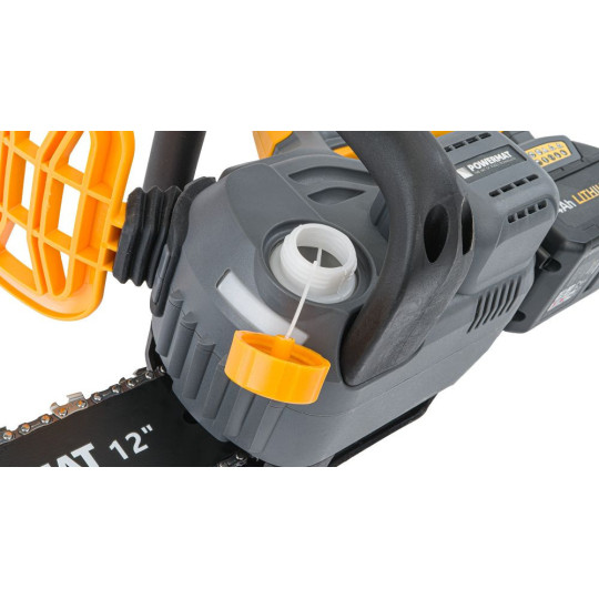 Ferăstrău cu lanț cu acumulator Powermat PM-MPA-4AHM | 21V | 12" | 2× 4000 mAh