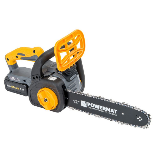 Ferăstrău cu lanț cu acumulator Powermat PM-MPA-4AHM | 21V | 12" | 2× 4000 mAh