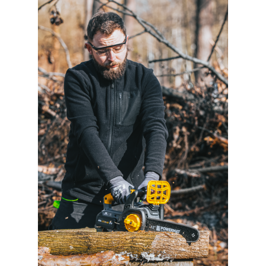 Ferăstrău cu lanț cu acumulator Powermat PM-MPA-4AHM | 21V | 12" | 2× 4000 mAh