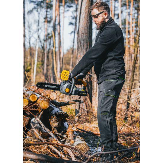 Ferăstrău cu lanț cu acumulator Powermat PM-MPA-4AHM | 21V | 12" | 2× 4000 mAh