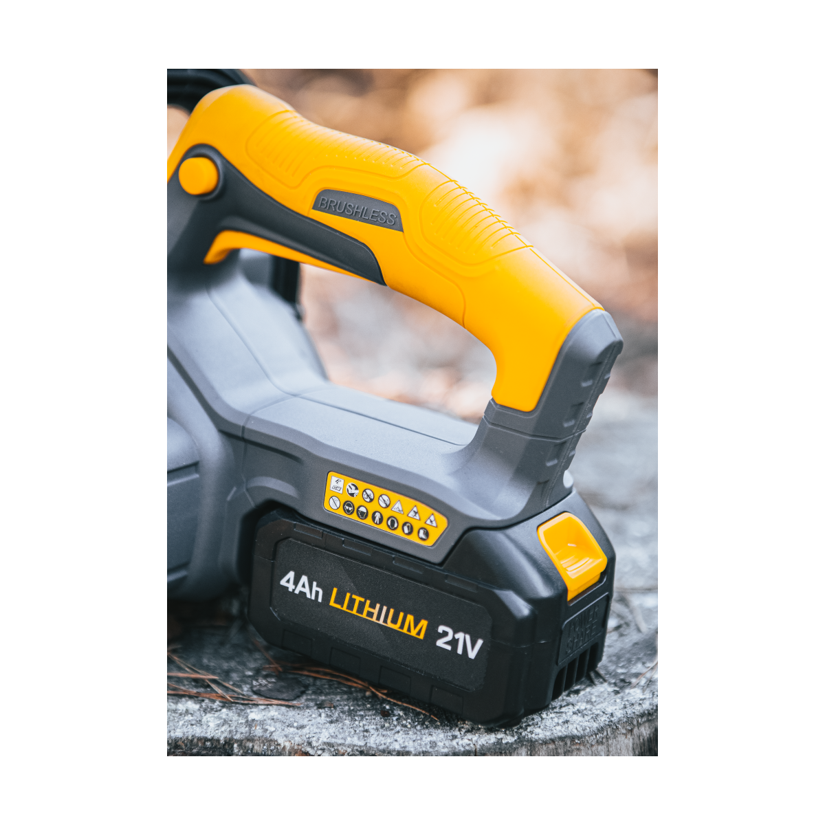 Ferăstrău cu lanț cu acumulator Powermat PM-MPA-4AHM | 21V | 12" | 2× 4000 mAh