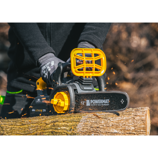 Ferăstrău cu lanț cu acumulator Powermat PM-MPA-4AHM | 21V | 12" | 2× 4000 mAh