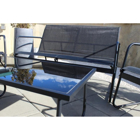 Mobilier de grădină clasic în culoare neagră