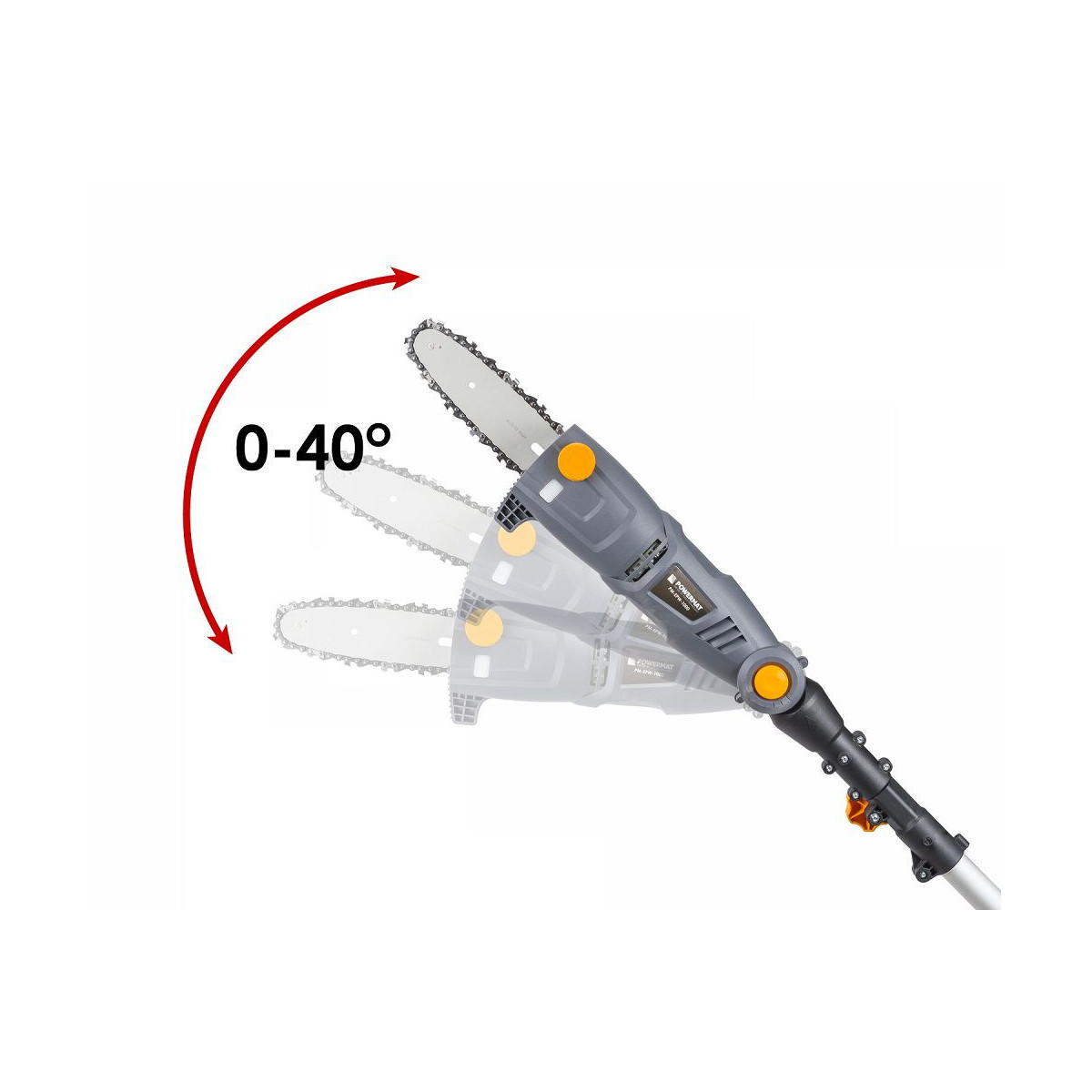 Pânză electrică cu lanț pe telescop Powermat PM-EPW-1000 | 1000W | telescopic 240 cm