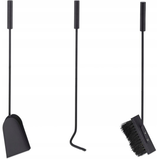 Set de scule pentru șemineu 3 in 1 + suport