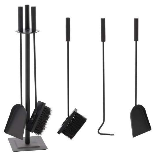 Set de scule pentru șemineu 3 in 1 + suport