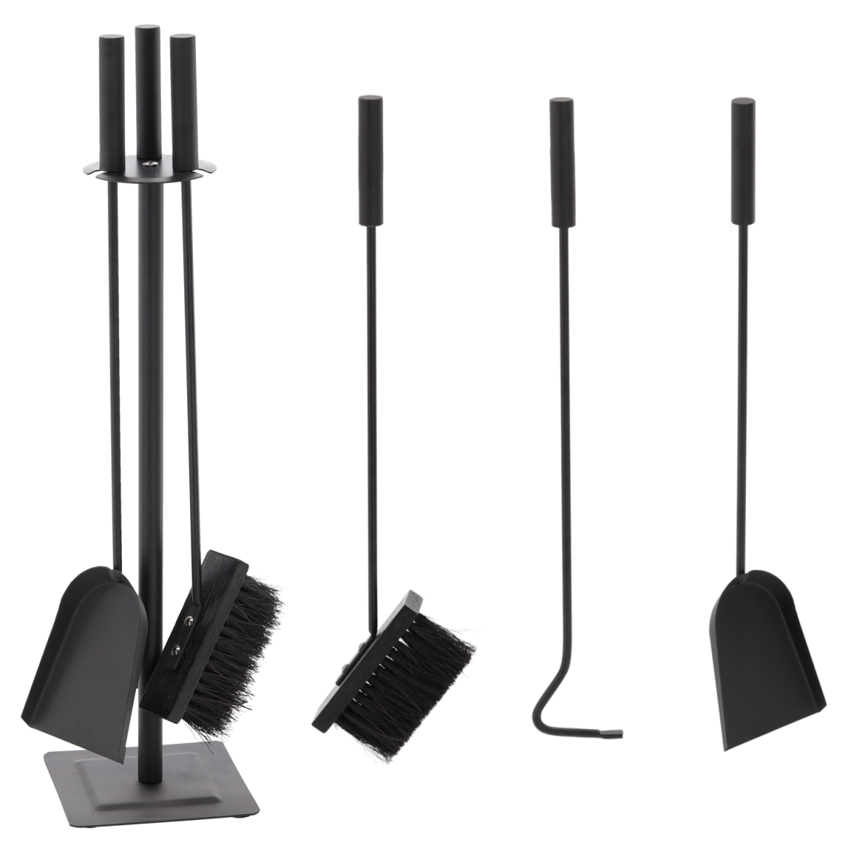 Set de scule pentru șemineu 3 in 1 + suport