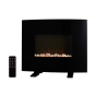 Semineu electric montat / liber cu efect de flacără 1000/2000 W – negru, 61 cm