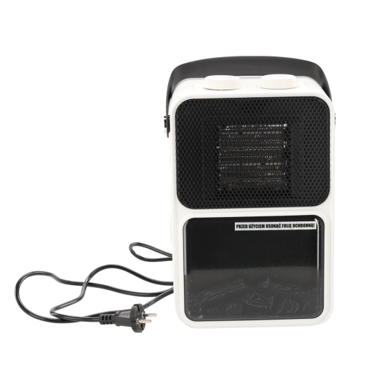 Șemineu electric alb, liber stând, cu efect de flacără 900/1800 W – 41,5 cm