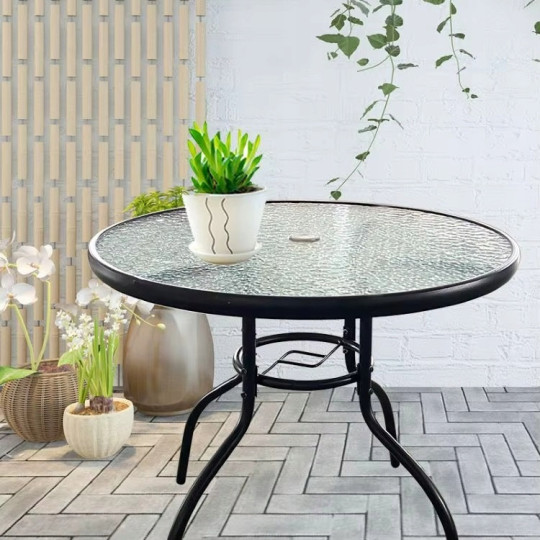 Meseu rotund pentru balcon, terasă cu sticlă, diametru 80cm