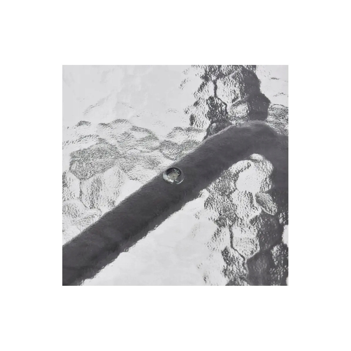 Meseu quadrat de grădină pentru terasă cu sticlă 80x80 cu deschidere pentru umbrelă.