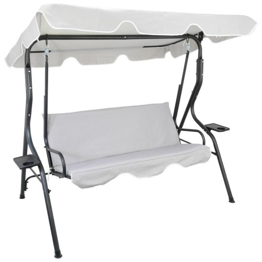 Leagăn de grădină de culoare gri 170 x 110 x 153 cm
