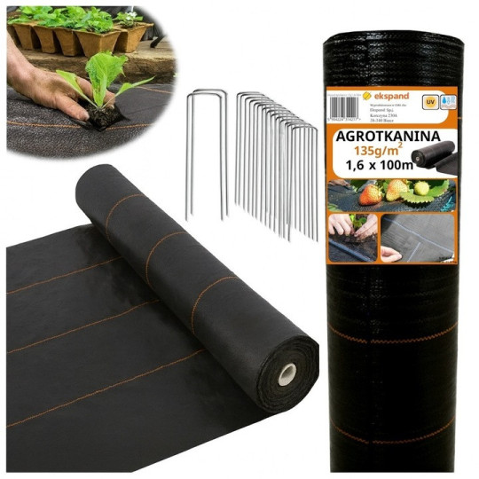 Țesătură agricolă de protecție pentru grădină 135g/m2, 1,6x100