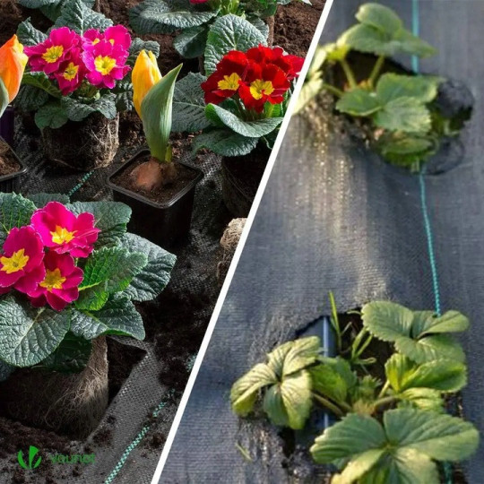 Agrotkanina de culoare neagră împotriva buruienilor 110g/m2, 0,4x50