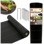 Agrotkanina de culoare neagră împotriva buruienilor 110g/m2, 0,4x50