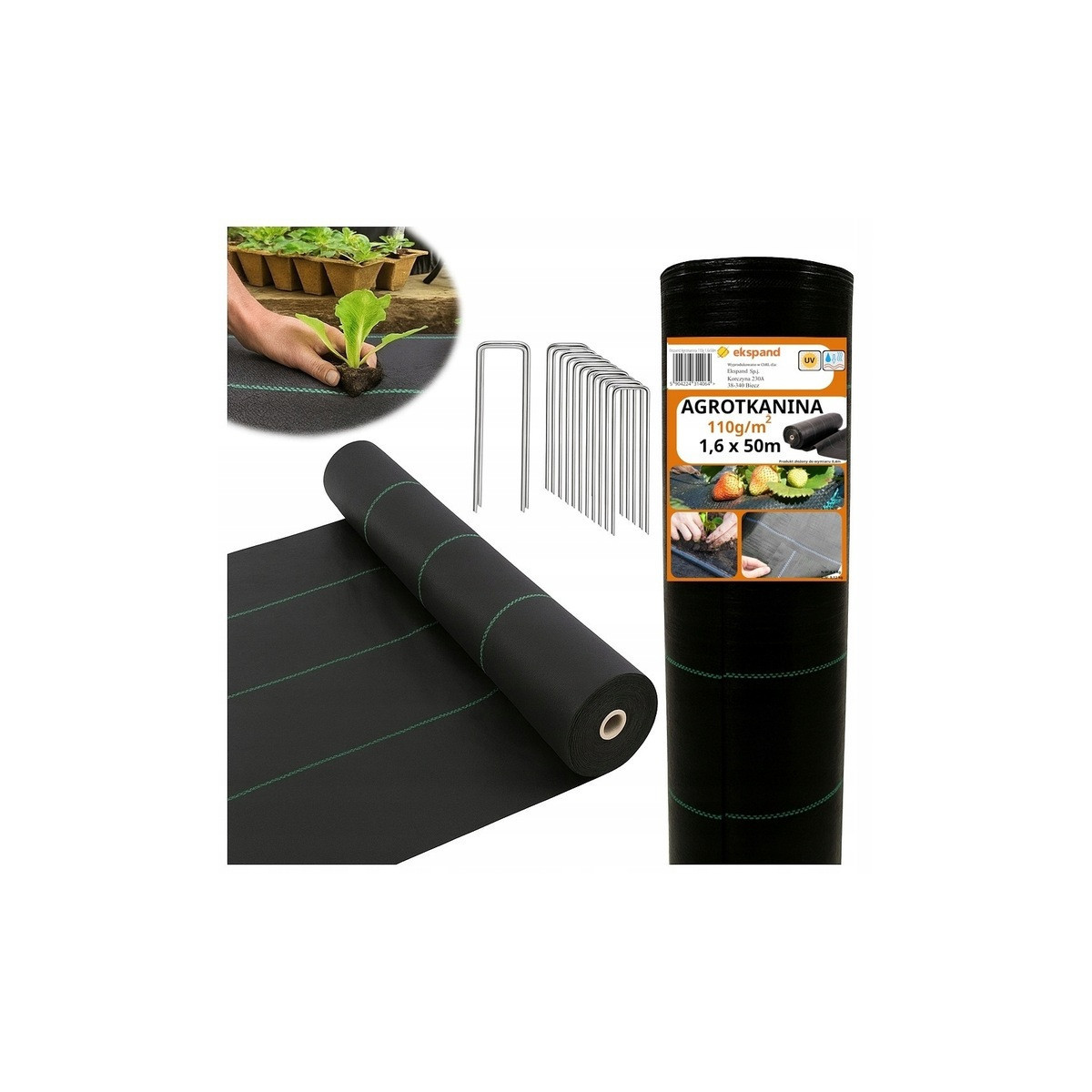 Geotextilă de grădină rezistentă 110g/m2, 1,6x50
