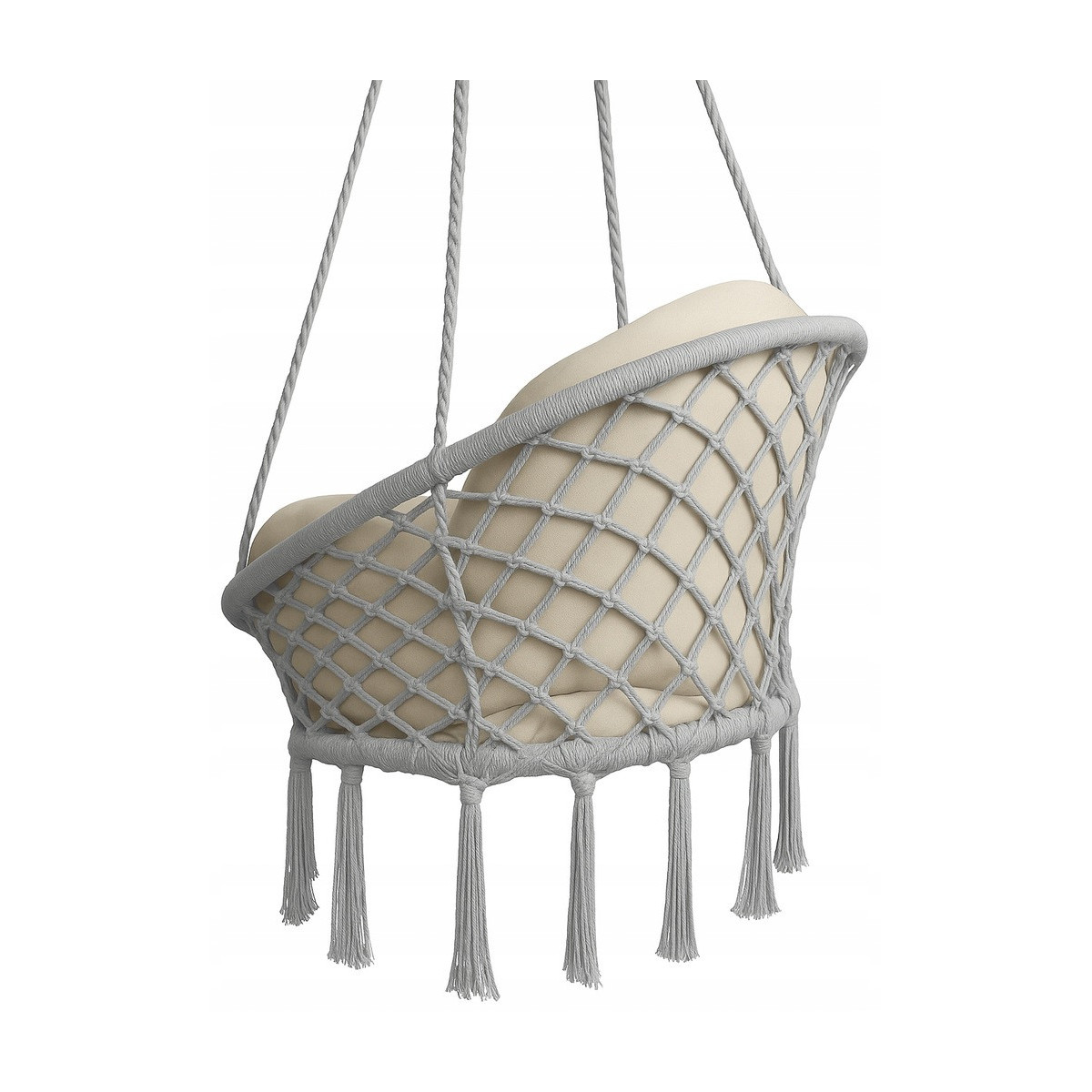 Sivé bocianie hniezdo 80cm, so svetlosivým vankúšom