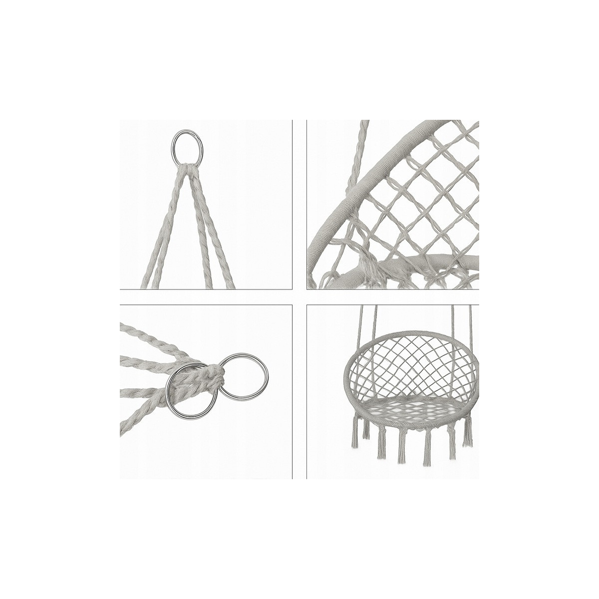 Sivé bocianie hniezdo 80cm, so svetlosivým vankúšom