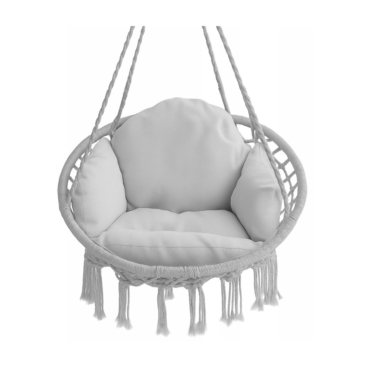 Sivé bocianie hniezdo 80cm, so svetlosivým vankúšom