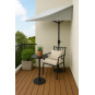 Umbrelă de balcon semi-automatizată de culoare gri deschis, 2,7 m PREMIUM