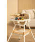 Scaun de masă pliabil 4 în 1 pentru copii cu tavă în culoare bej cu CADOU