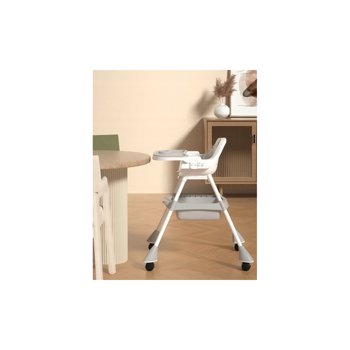 Scaun de masă verde pentru copii 3 în 1 cu cadouri