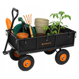 Wagon de grădină de 300 kg de culoare neagră