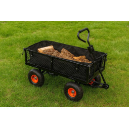 Wagon de grădină de 300 kg de culoare neagră