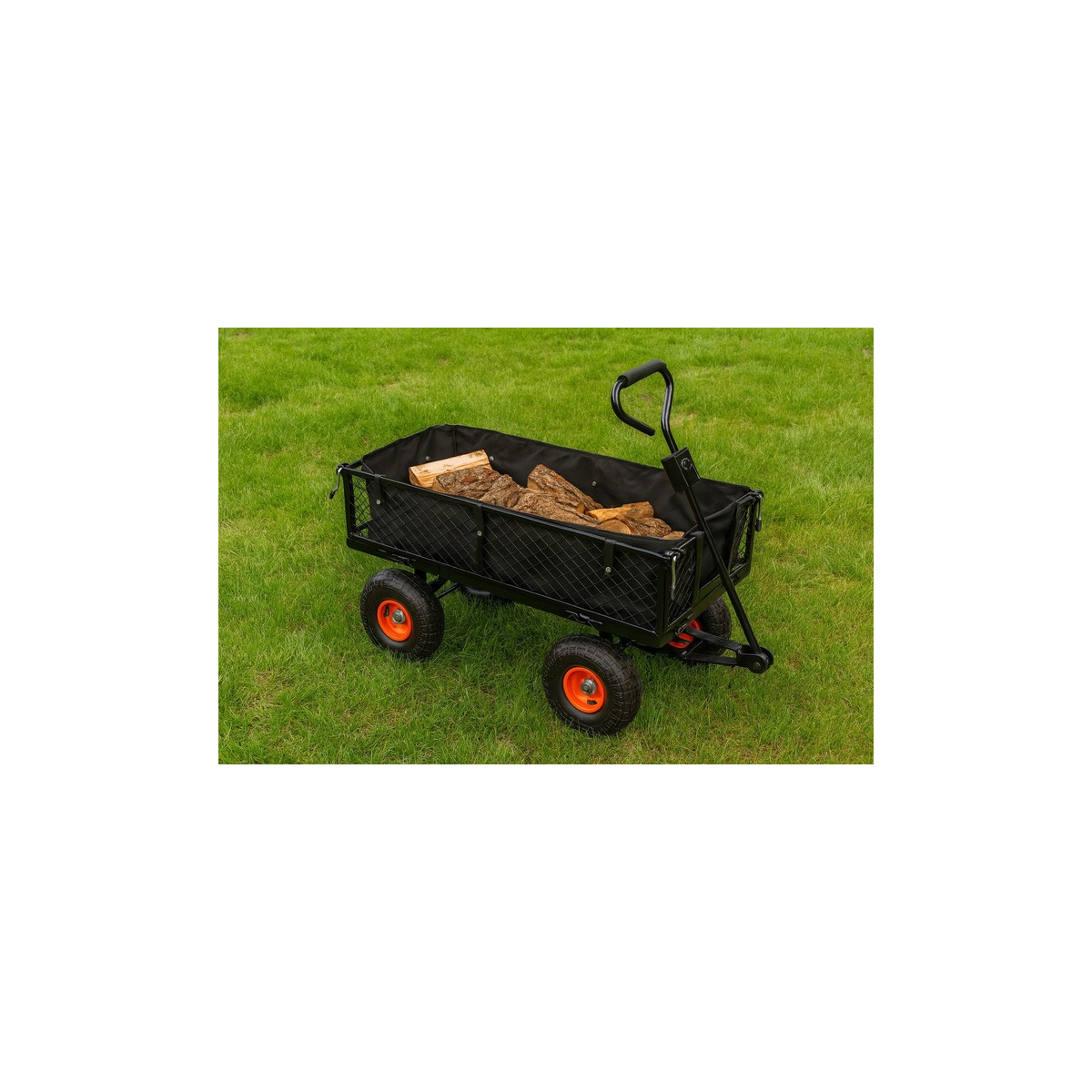 Wagon de grădină de 300 kg de culoare neagră