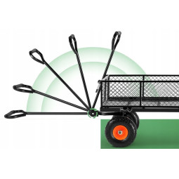 Wagon de grădină de 300 kg de culoare neagră