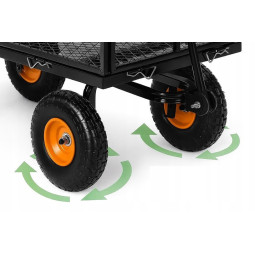 Wagon de grădină de 300 kg de culoare neagră