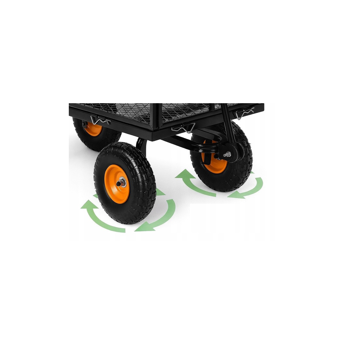 Wagon de grădină de 300 kg de culoare neagră